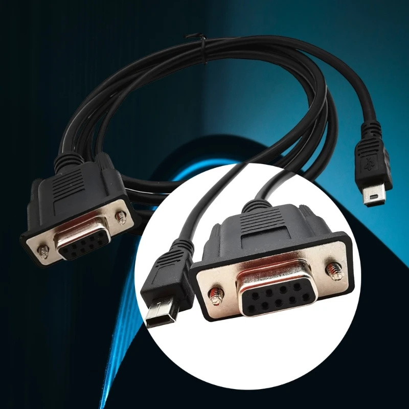 1.8M DB9 암 USB 미니 5핀 수 케이블 어댑터
