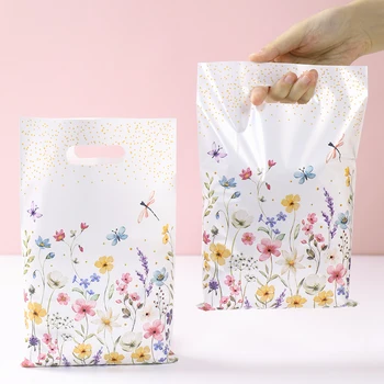Sacs à Bonbons en Forme de Fleurs pour ixPréChristophe, Sac à Main d'Emballage de Cadeau d'Anniversaire de Printemps, Fournitures de ixpour Fille, 10/25/50 Pièces 1