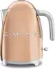 KLF03RGUS 50's Retro Style Aesthetic Electric Kettle with Embossed Logo, Rose Gold 1