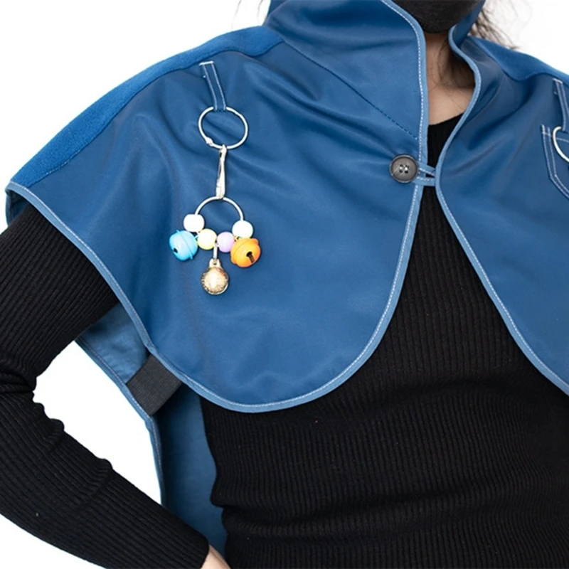 Parrot Anti-Scratch Shoulder Protector Cape for Bird Poops Shawl Guard with Small-Bell Toy for Small Medium Large Birds