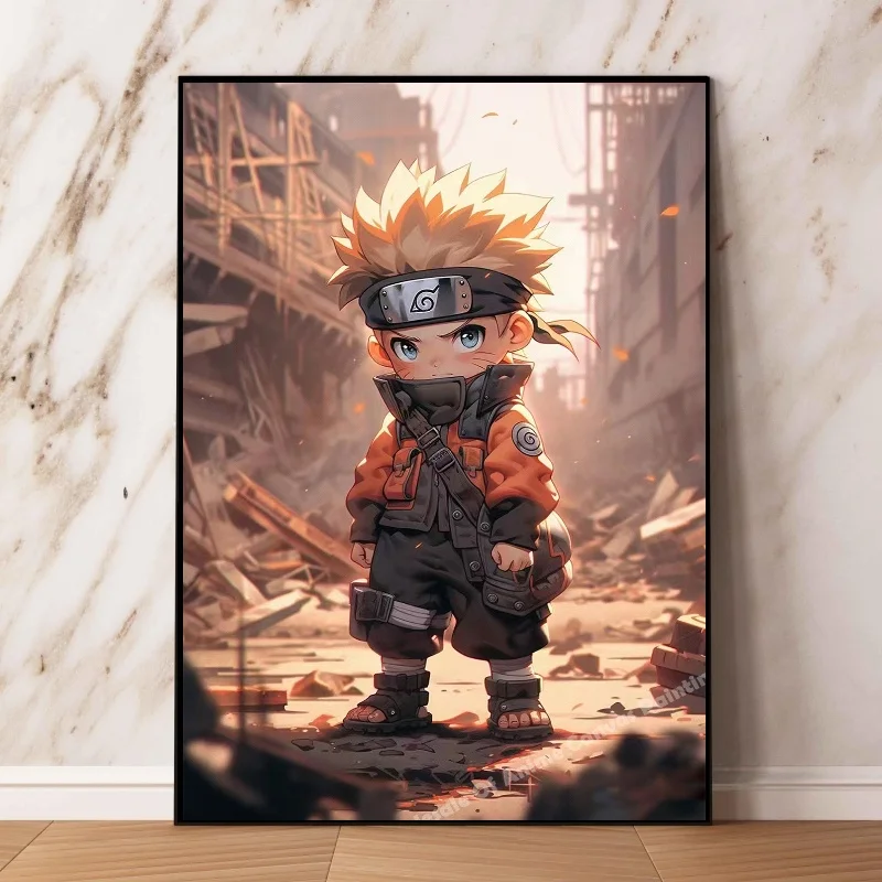 thumbnail image 1 of Póster de Naruto, periféricos de anime, mural, pintura en lienzo, decoración, figura de dibujos animados, imagen, arte de pared, decoración de habitación de niños, sin marco, 1 of 5