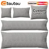 OTAUTAU Cotton Linen Pillow Case for Sofa Bed Headboard Couch Backrest Cushion Cover Pillowcase Long Body Throw Pillows KD002 1