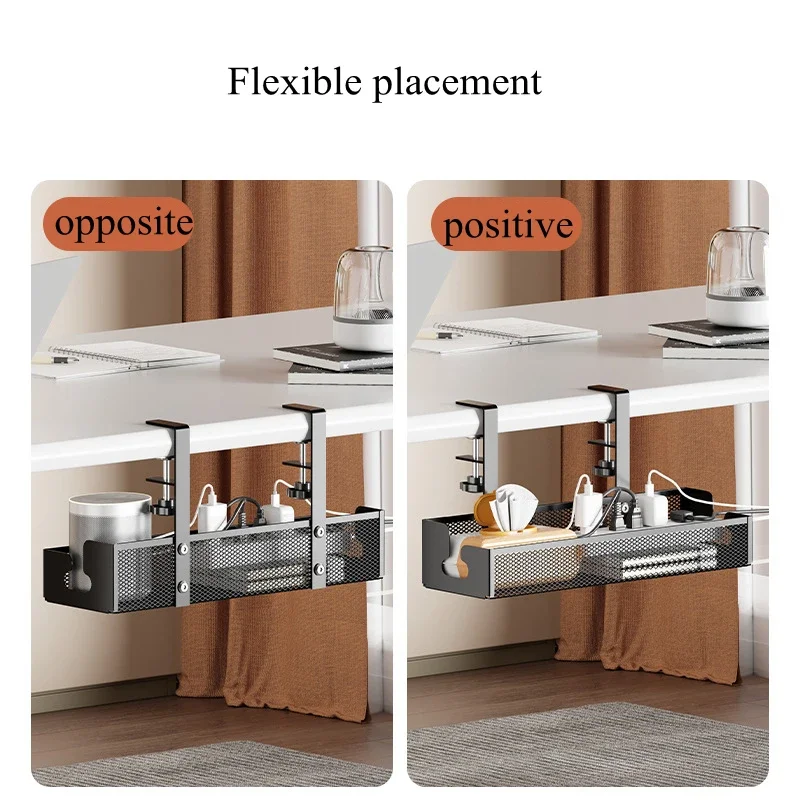 Cable Organizer Desk Organizer Storage Organizer 1PCS Under Desk Cable Management Tray Rack