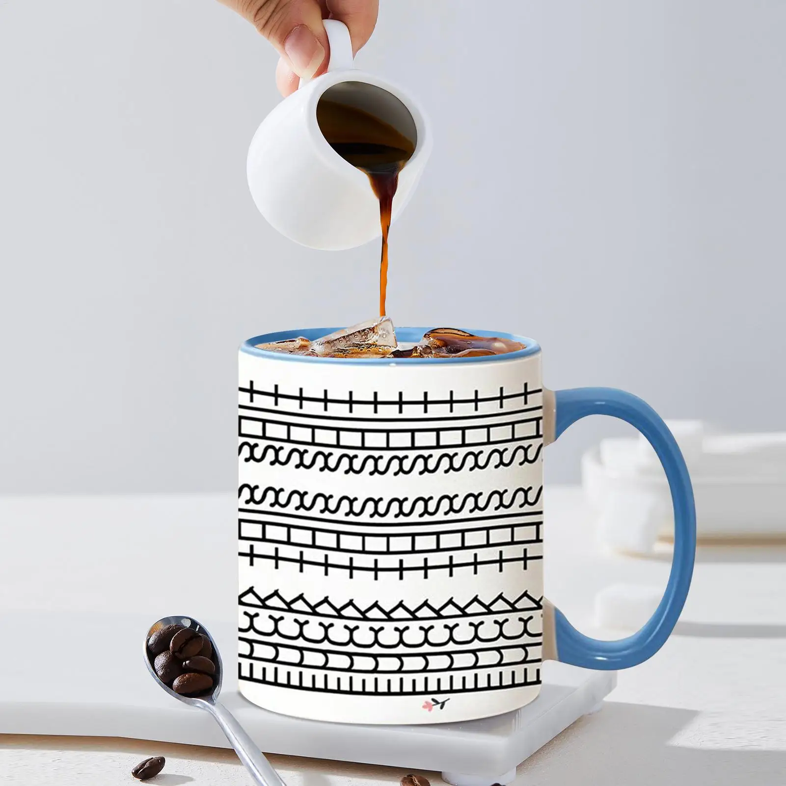 Hidden Message Coffee Mug Ceramic Chocolate Milk Cup Modern Coffee Lover Gift Kitchen Accessories Message Coffee Tumbler