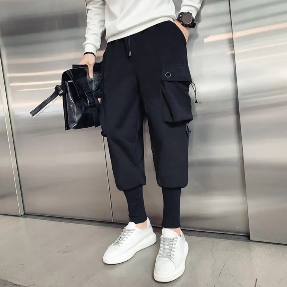 

Loose Harem Pants Men Cargo Trousers Hip Hop Outdoor Casual Harajuku Baggy Pant Fashion Streetwear Pocket Sweatpant Long Trouser