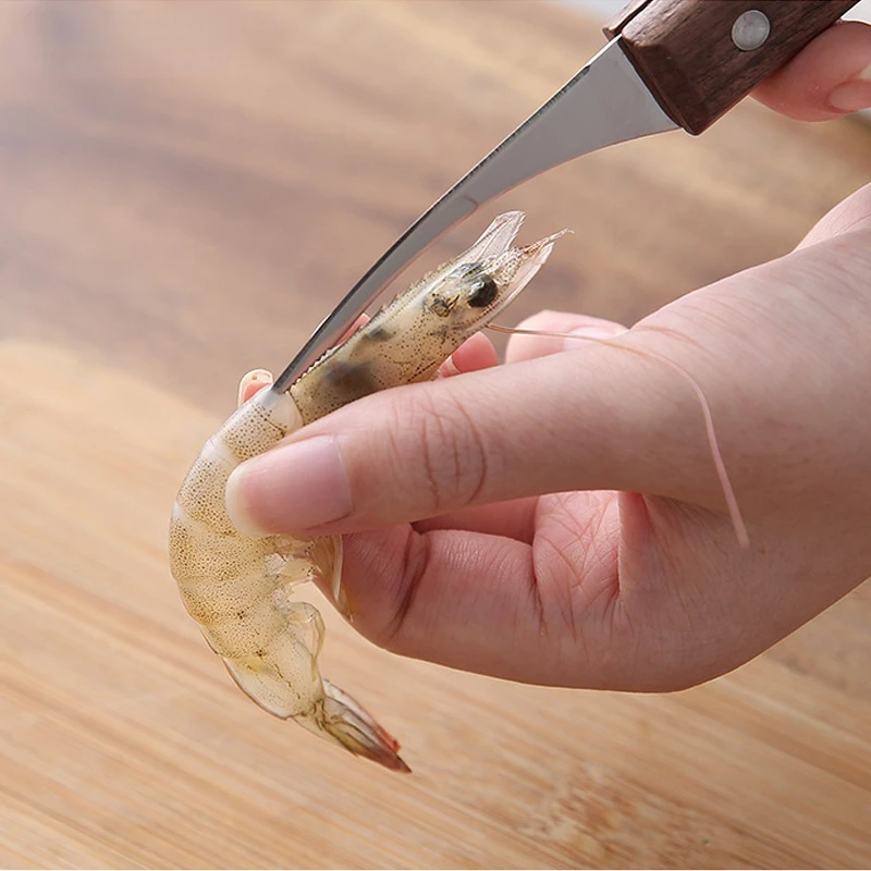 Shrimp Peeler Steel Thread Removal Tool Cleaning Shrimp Intestines Fish Belly Knife Picking Thread Knife Kitchen Utensils