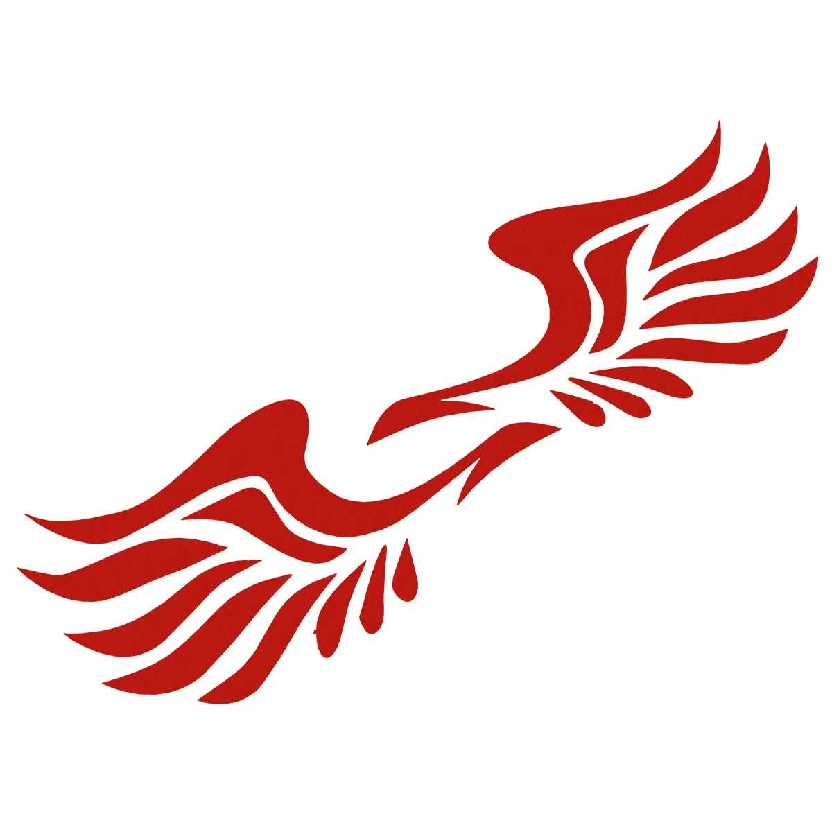 

1 Pair of Car Stickers Decals Fashion Wing Design 3D Decoration Sticker for Car Side Mirror Rearview(Red)