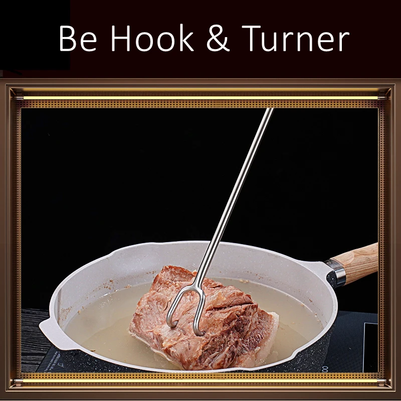 304 Stainless Steel Hook Barbecue Meat Turner Butcher Processing Accessories Chinese Restaurant Kitchen Cooking Tool