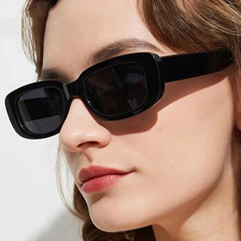 Fashion Classic Small Rectangle Frame Sunglasses UV400 For Women Summer Vintage Retro Punk Square Sun Shades Glasses_voghion.com