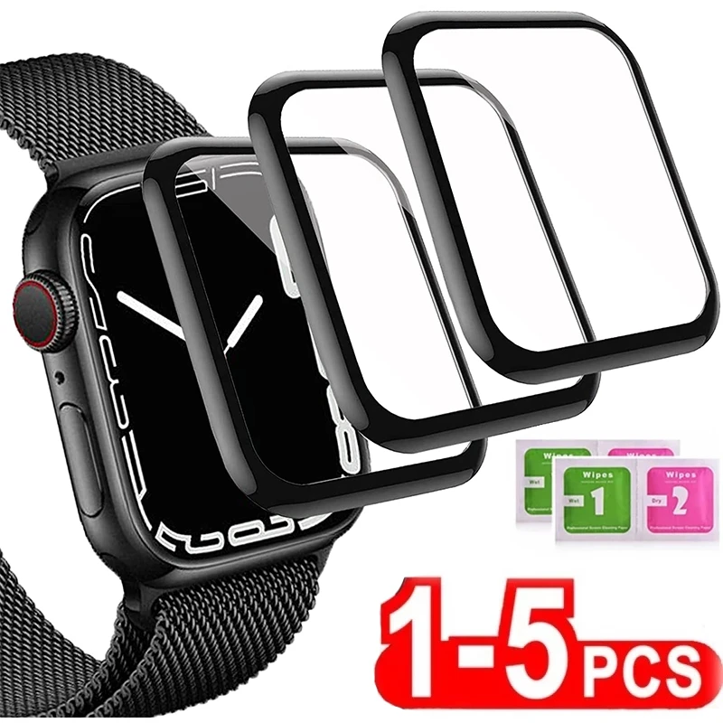 Protector Film For Apple Watch 7 6 Se 5 4 3 Screen Protectors 40mm 41mm