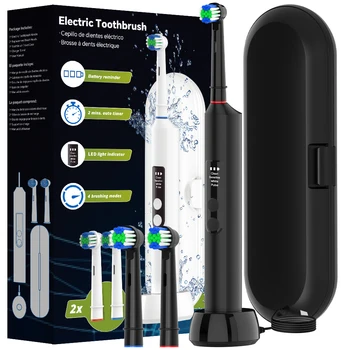 Smart Wireless Charging Electric Toothbrush, 4 Modes Rechargeable Electric Toothbrushes Fit for Oral B Electric Toothbrush Heads 1