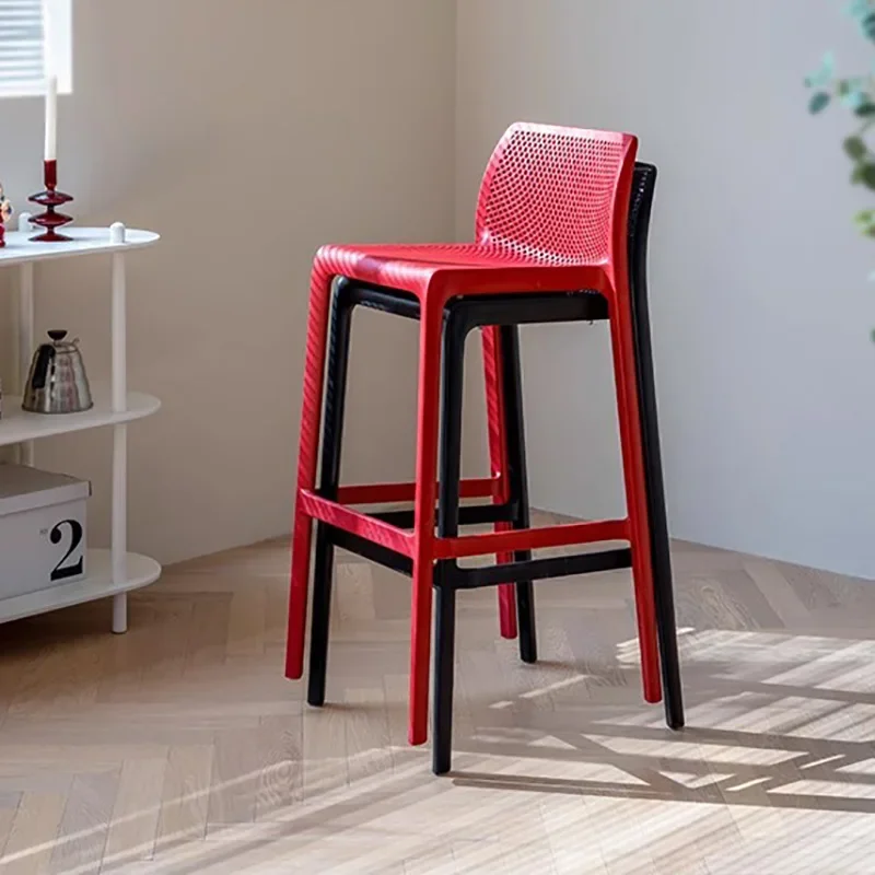 Plastic Nordic Bar Chairs Ergonomic Luxury Relaxing Bistro Restaurant Banquet Bar Chair Accent Cadeira Alta Furniture