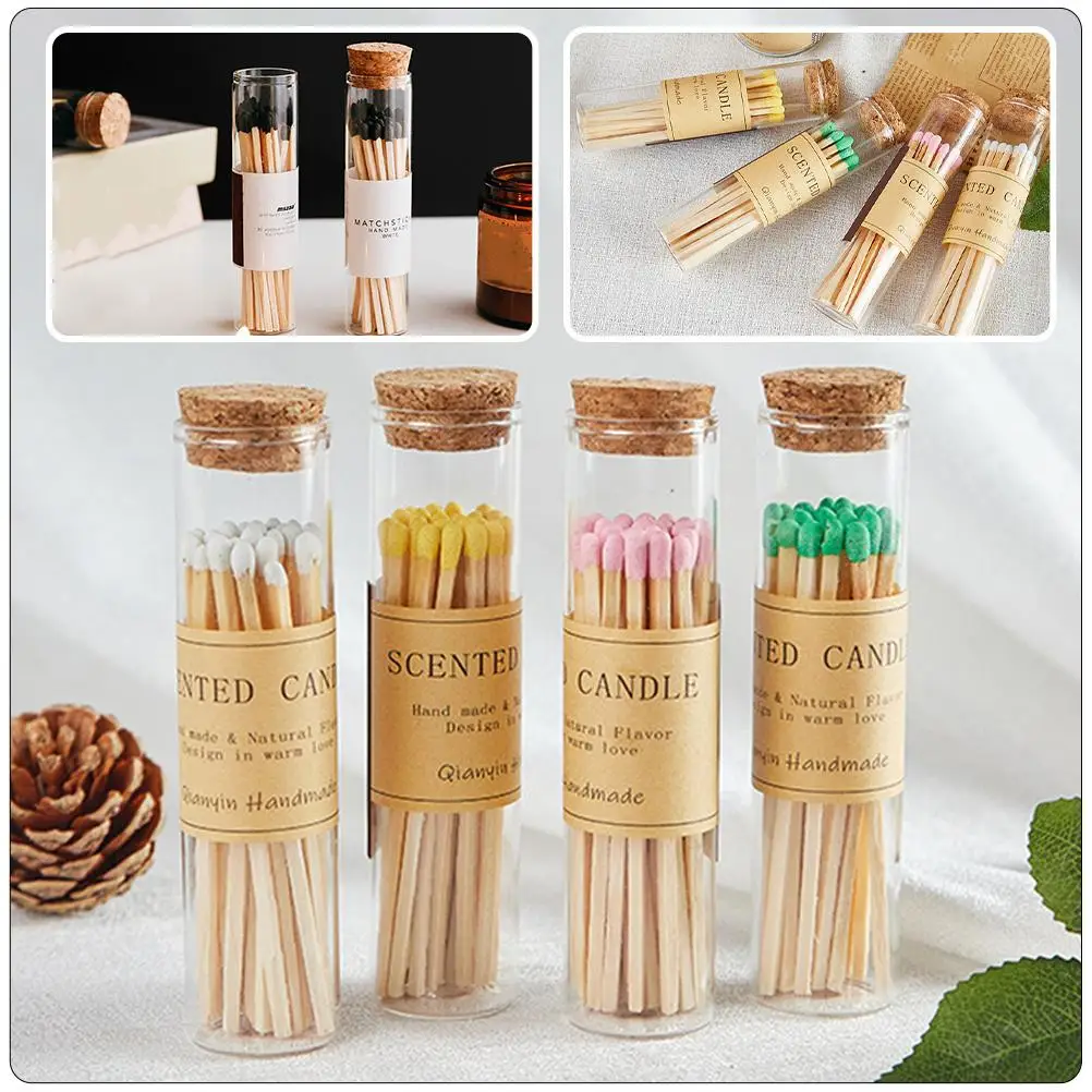 20 Pcs Wishing Bottles Glass Storage 25x100mm Clear DIY Craft Matches Specimen Display Vials Cork Sealed Home Decor 6