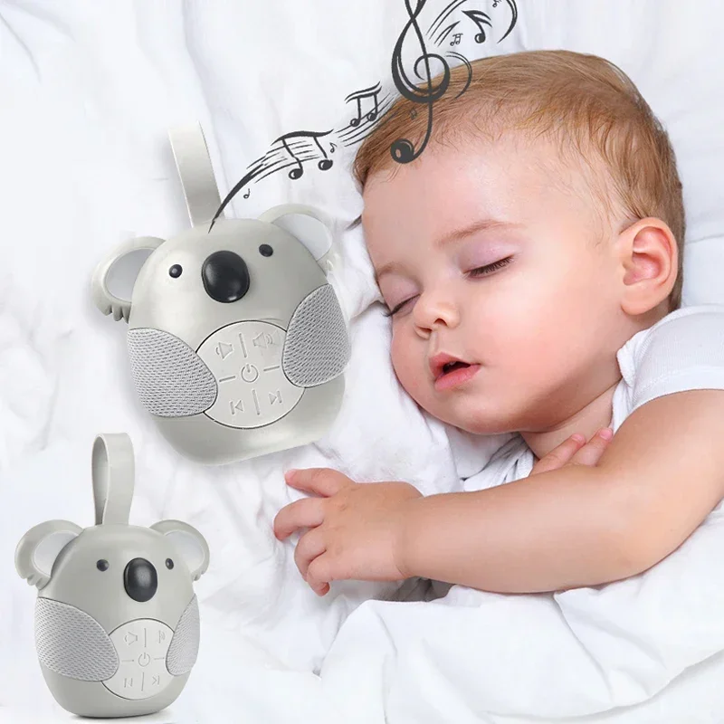 Newborn Portable Sleep Sound Machine Koala Soothing Music Player Sleep Monitor Home for Baby Room Stroller white noise machine baby monitor