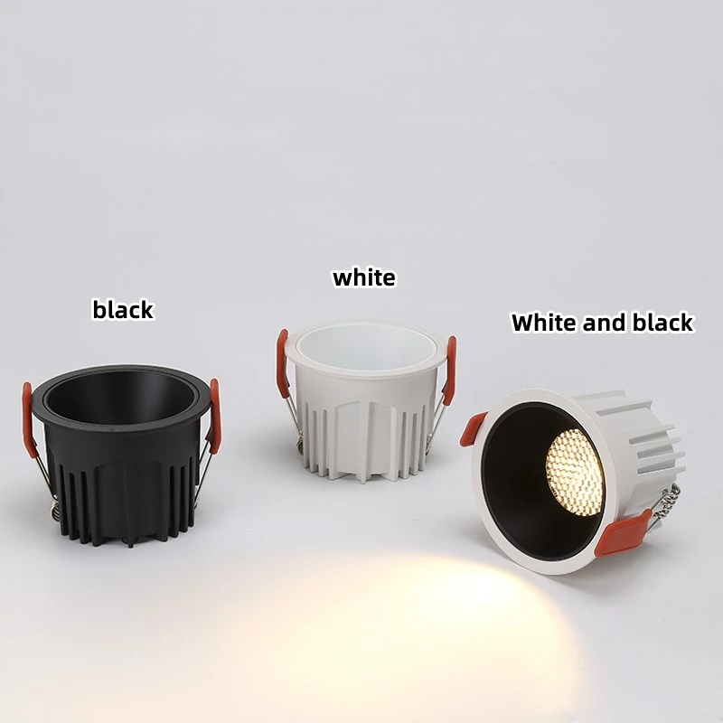 Round Frameless COB dimmable Recessed Downlight 7W/10W/15W 18W/24W LED Ceiling Spot Light for Bedroom Living room Kitchen led downlight recessed ceiling spotlight ceiling lamps