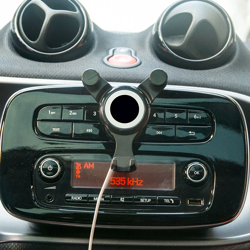 Support Téléphone Voiture Pour Smart Fortwo 453 (2015-2019) – Fixation Grille Aération, Rotation 360°, Libération Rapide - 3
