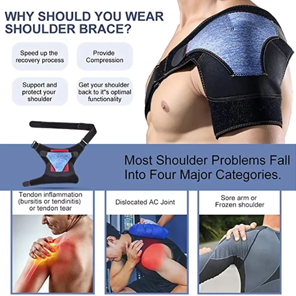 Weightlifting Shoulder Pads 1Pcs Adjustable Gym Barbell One Shoulder Pads Double Buckle Pressurized Neoprene Men Women Unisex