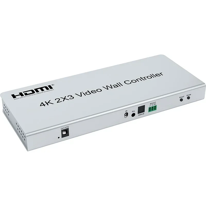 Hd 4K 2X3 Hdmi Video Wall Controller 2X2 2X1 1X2 3X2 2 4 6 Schermo Tv Wall Stitching Processor Multi Screen Video Splicer Box Nuovo