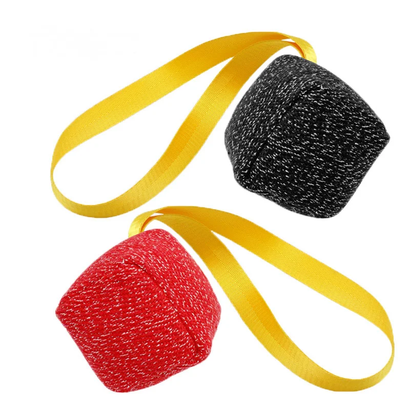 Pet Dog Toys Thick Hemp Dog Ball Toy Large Dogs Bite Training Tugs Pillow Nylon Rope Handle Pet Chewing Ball Toy Durable