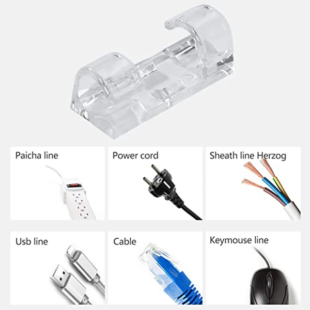40974-df916d.jpg Enrouleur de fil fixe auto-adhésif, 16/20 pièces, pinces de câble