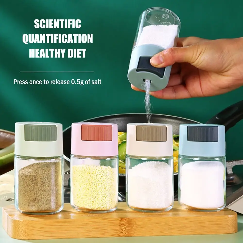 0.5g Metering Salt Shaker Push Type Salt Dispenser Tank Sugar Bottle Spice Pepper Shaker SpiceJar Can Seasoning Bottle