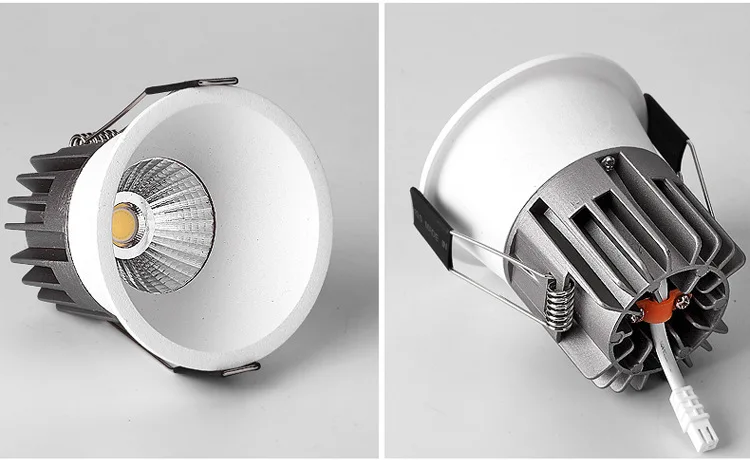LED COB 스팟 조명 눈부심 방지 AC110-220V 거실 매장 매입형 천장 스포트라이트 건축용 다운라이트