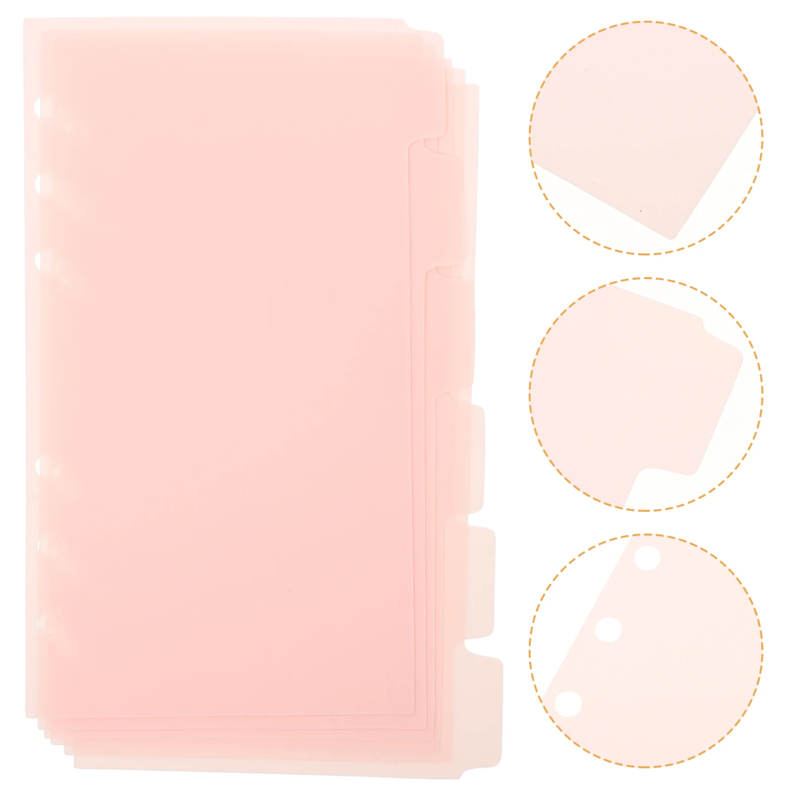 

6 Pcs Accessories for Teen Girls Separator Paper Binder Organizer Ring Dividers with Tabs Label