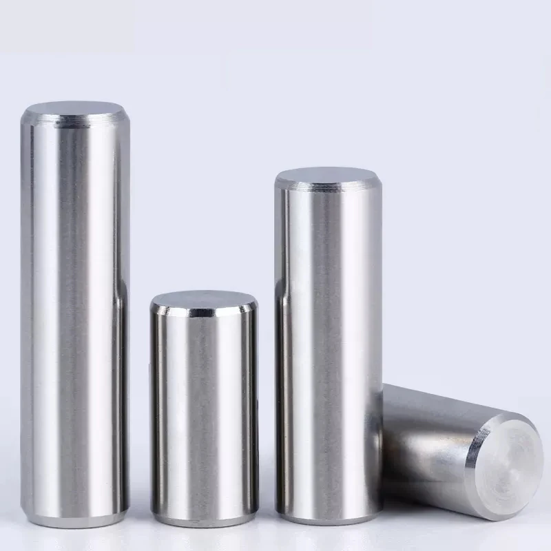 1000PCS 304 Stainless Steel Pin Double Chamfered Flat Head Cylindrical Pin Solid Locating Fixed Dowel Pin M1 M1.5 M2 M3 φ3-30MM