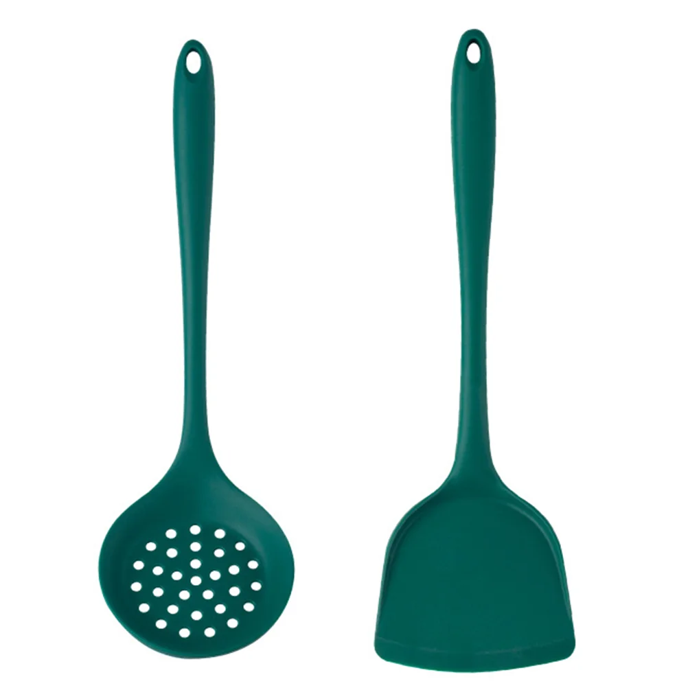 

Silicone Spatula Non-stick Cooking Home Kitchen Utensil Cookware Slotted Spoon Restaurant Baking Pans