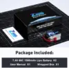 2pcs Zeee 2S 1500mAh Lipo Battery 7.4V 60C with Deans Plug for FPV Drone Boat RC Car Racing Hobby Specialized Lipo Model Parts 6