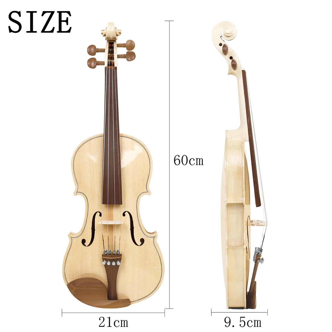 Astonvilla 4/4 Violin Maple Tiger Stripe Violin Set with Case Bow for Beginners Professionals Stringed Instrument