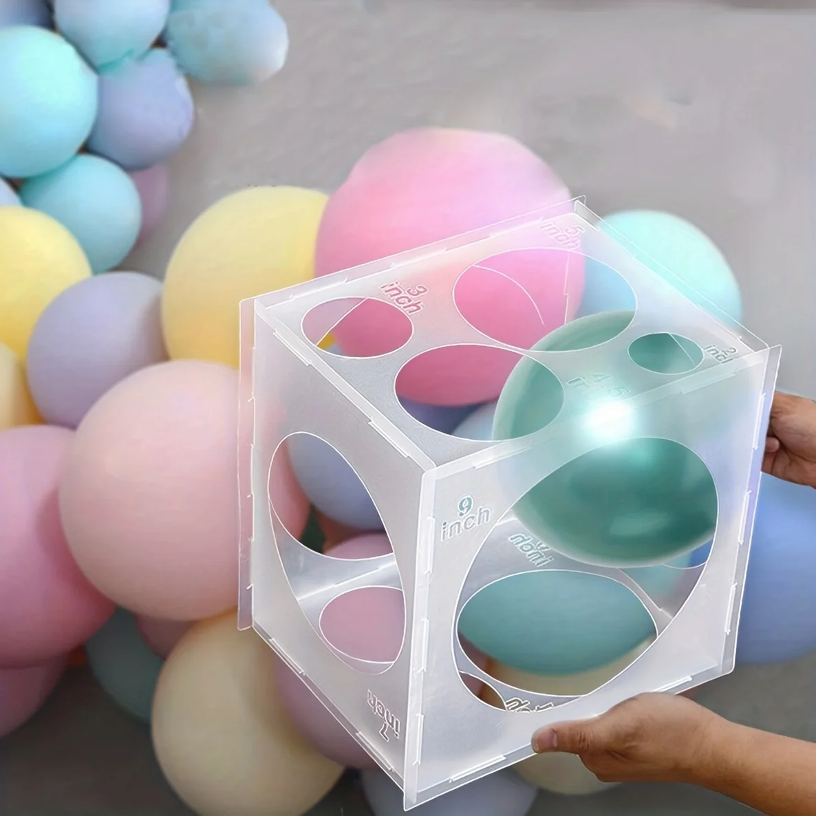 Balloon Size Measurement Box for Holiday Parties
