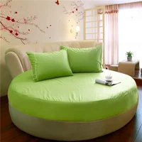 Drap-housse rond en coton, 180x180cm/200x200cm, couvre-lit rond, housse de matelas, résistant, romantique, document 6