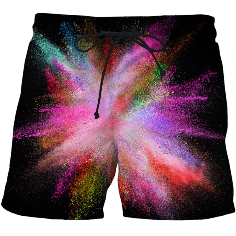 

New Speckled tie dye pattern Shorts Men Women's Swimsuit Summer Beach Shorts Fashion graphics Printed 3D Men's Board Shorts Pant