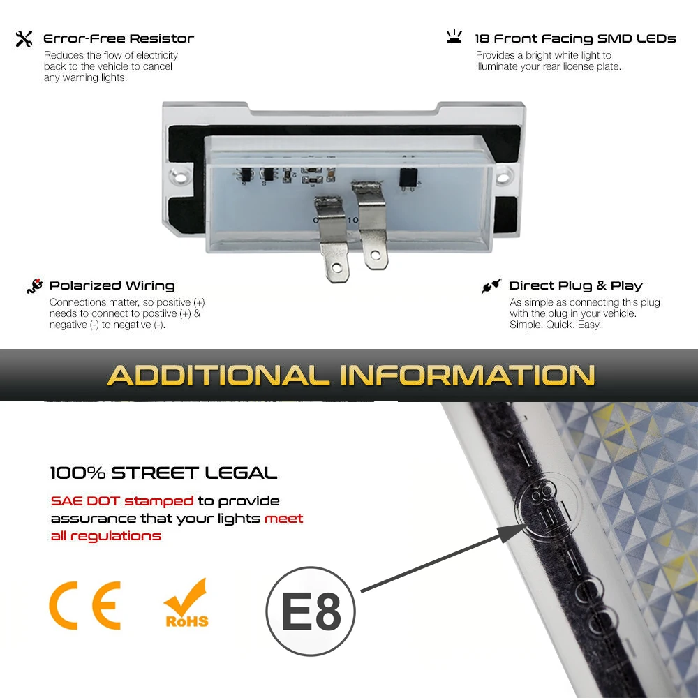 �ڵ��� ��ǰ LED ���̼��� ��ȣ �÷���Ʈ ����Ʈ ���� Land Rover Freelander 1 1998 1999 2000 2001 2002 2003 2004 2005 2006