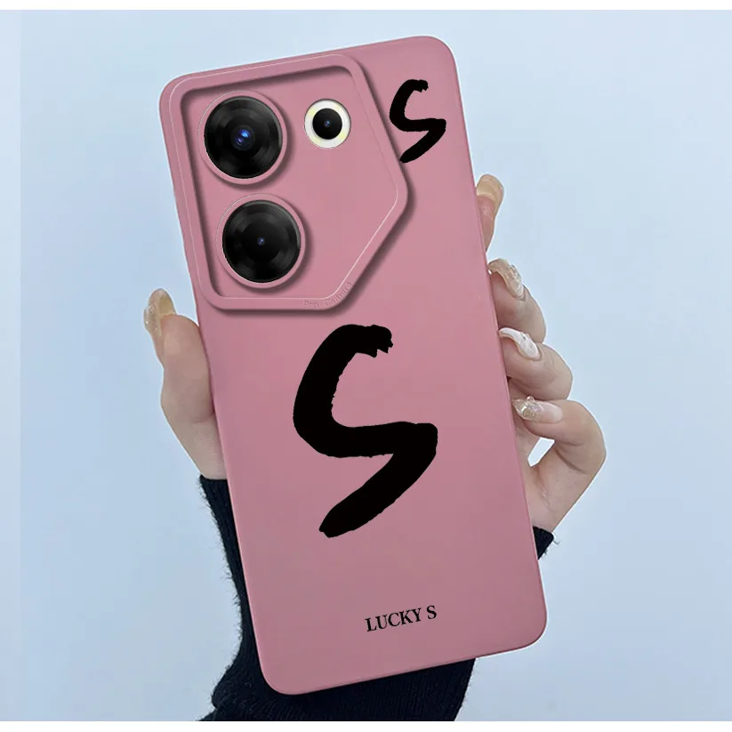 Cute Letter Silicone Soft Phone Bumper Case Cover