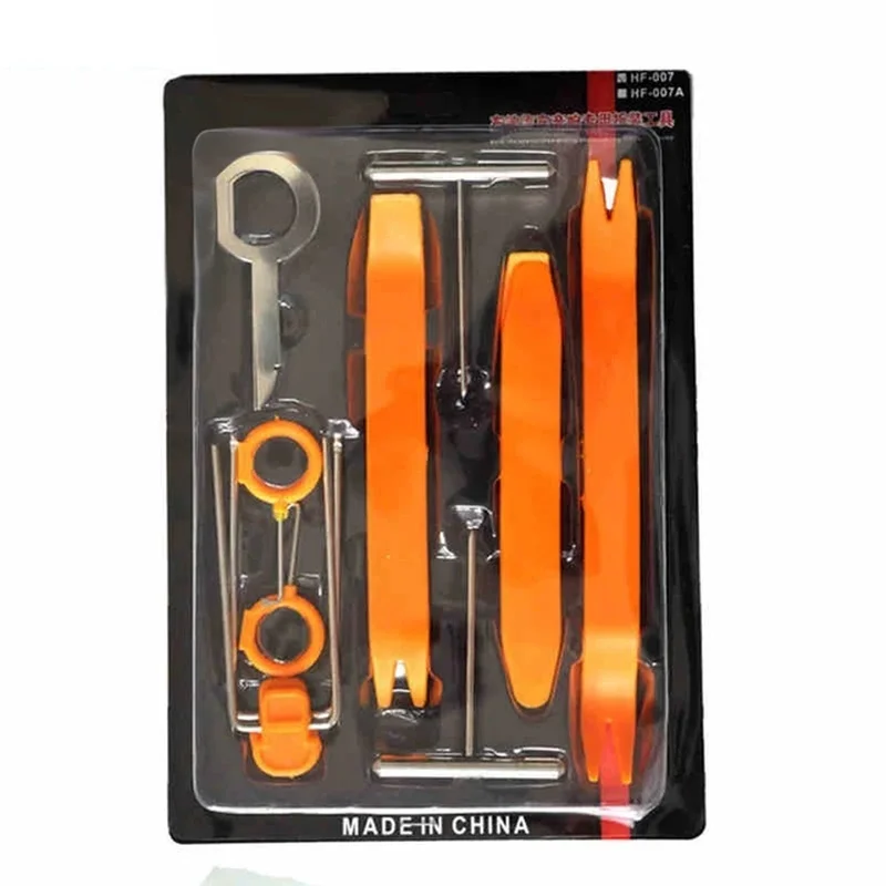 12pcs Car Radio Audio Removal Pry Door Clip Panel Trim Dash Audio Removal Open Installer Pry Tool for Auto Vehicle