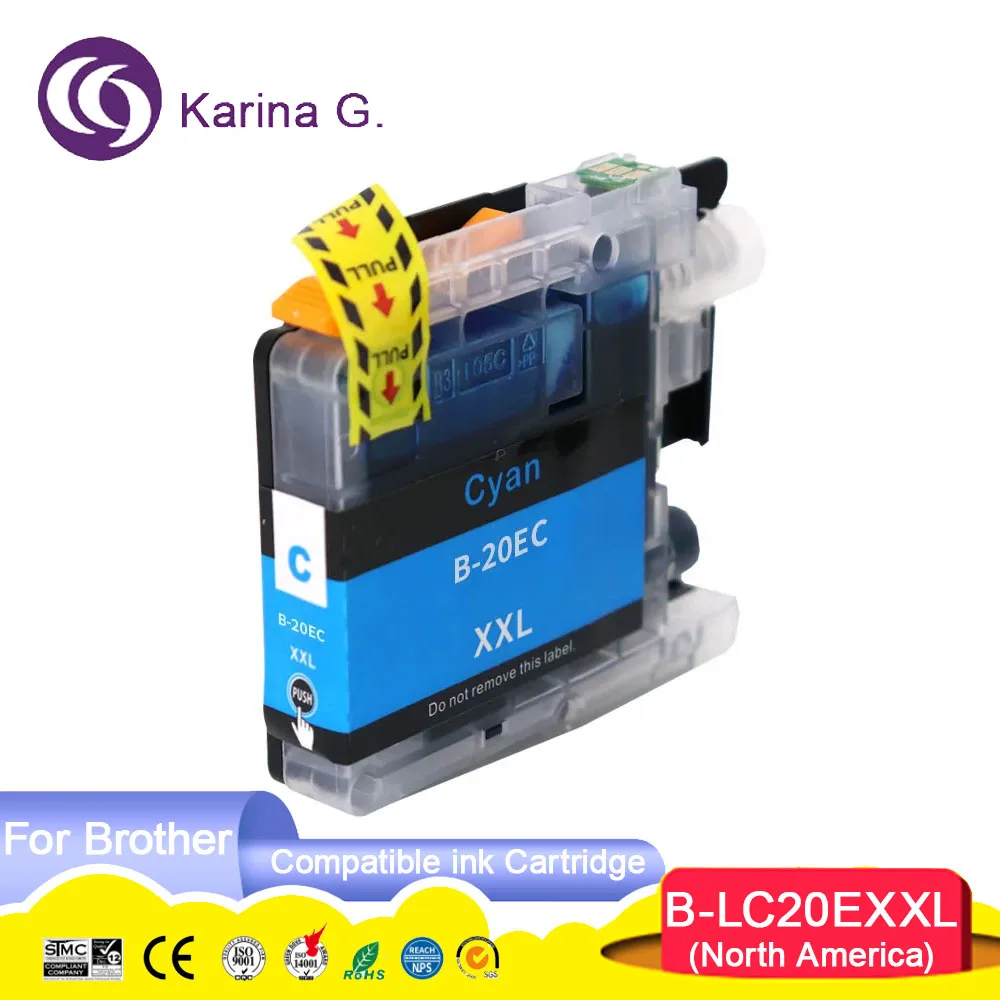 LC20E LC20EXXL Color Compatible Printer Ink Cartridge for MFC-J775DW/J775DW XL/