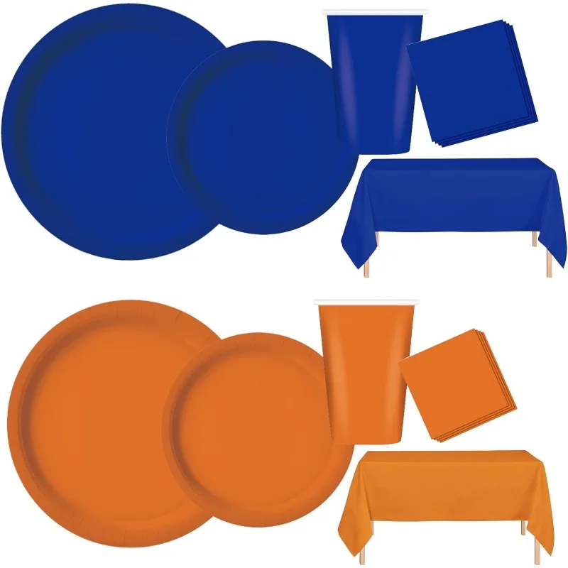 

Serves 50 Complete Party Pack Disposable 9" Dinner Paper Plates 7" Dessert Paper Plates 9 oz Cups 3 Ply Napkins office parties