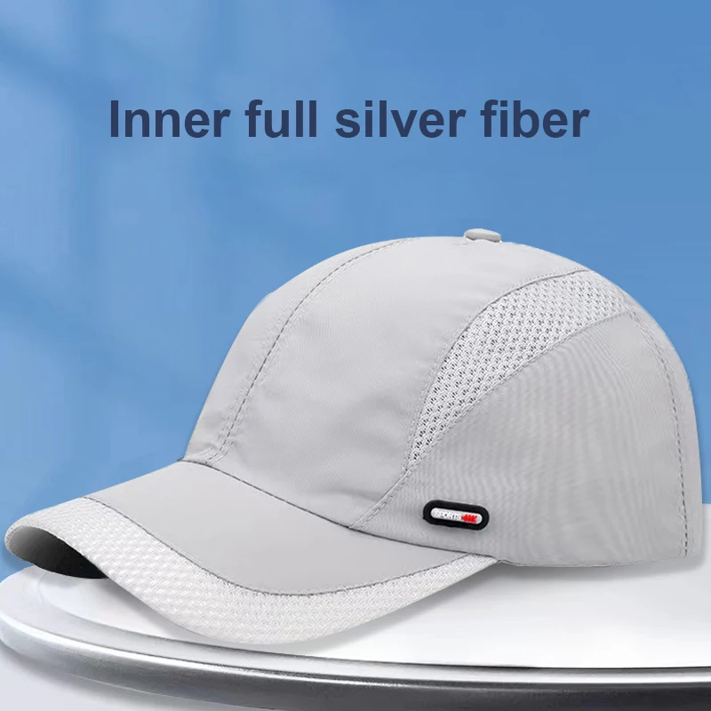 Anti Radiation Silver Fiber Electromagnetic Wave Shielding Baseball Hat for Computer Room Sun Protection
