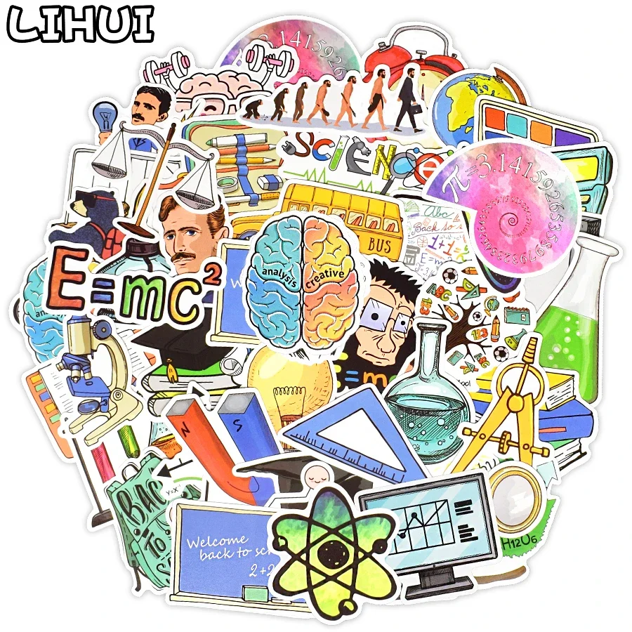 50 PCS Back To School Stickers - Waterproof Vinyl Decals For Laptops, Water Bottles & Notebooks