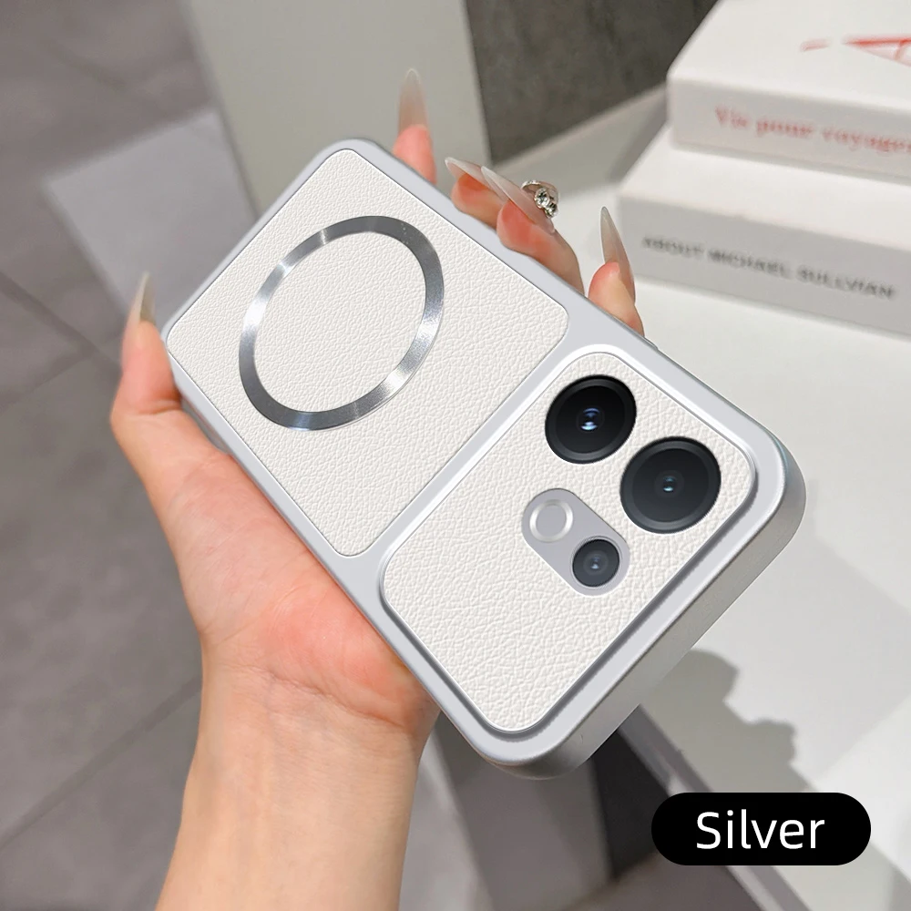Magsafe PU Sheepskin Pattern Soft Phone Case