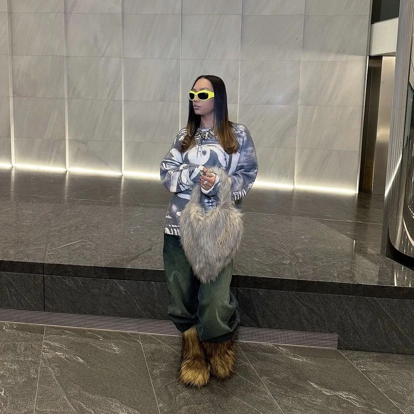 Nuevos bolsos de hombro con forma de corazón de moda para mujer, bolso cruzado de piel sintética de oveja, gran capacidad, bonitos bolsos Y2k Kawaii para chicas.