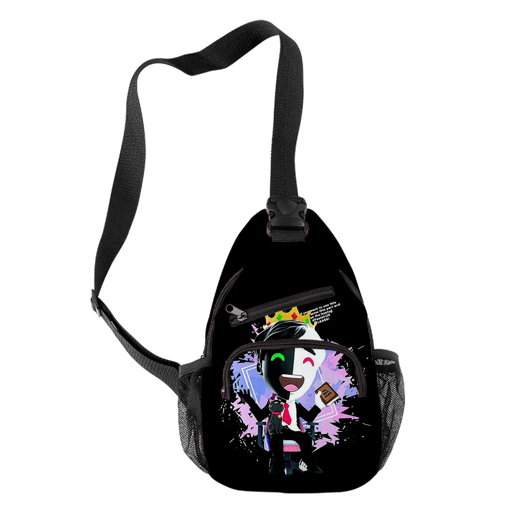 Popular Youthful  Novelty Ranboo 2 Boys/Girls 3D Print Chest Bags Oxford Waterproof Sports Crossbody Travel Bag Shoulder Bags