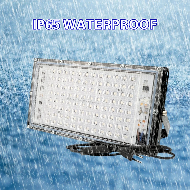 UV Floodlight Led UV Floodlight 110V 220V 50W 100W Party Light 395nm 400nm IP65 Waterproof Ultraviolet Fluorescent Stage Lamp with US/EU Plug