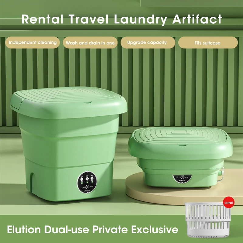 2023 Folding Washing Machine Portable Mini Dehydratable Dormitory