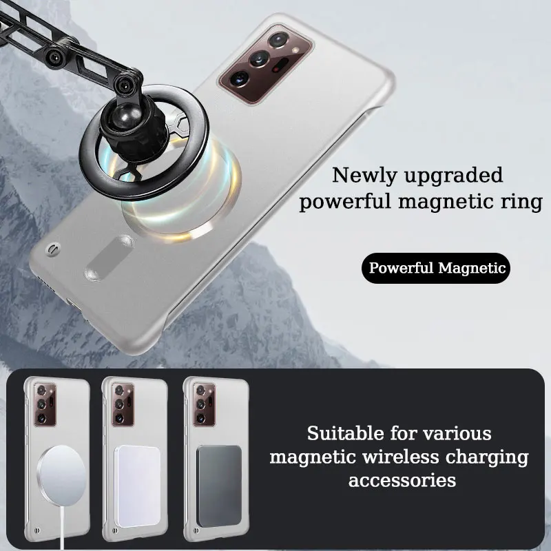 Lucky Ring Magnetic Phone Case - Frameless Matte Shockproof Metal Painting Cover