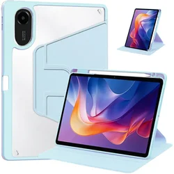 Enhanced 11 - inch Tablet Case with Pen Slot, Rotating Stand, and Auto Wake/Sleep Features for Redmi Pad 2 2025 (Sky blue)