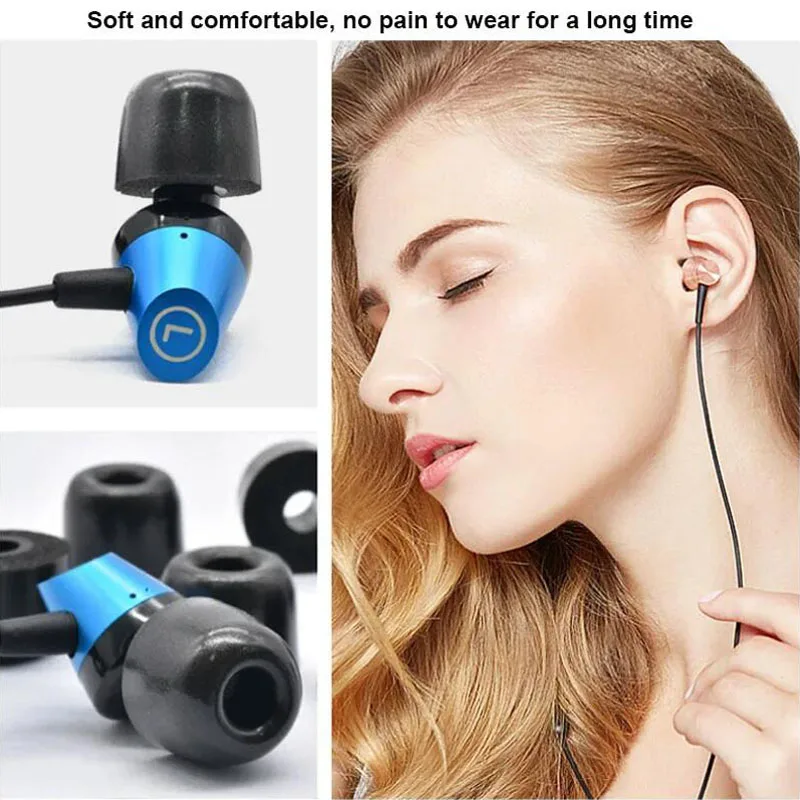 Substituição de Espuma para Fones de Ouvido Intra-auriculares Esponja Earbuds Cotton Ear Cap Cotton Algodão Ear 12 Pares l m s 45 Milímetros Calibre - Image 5