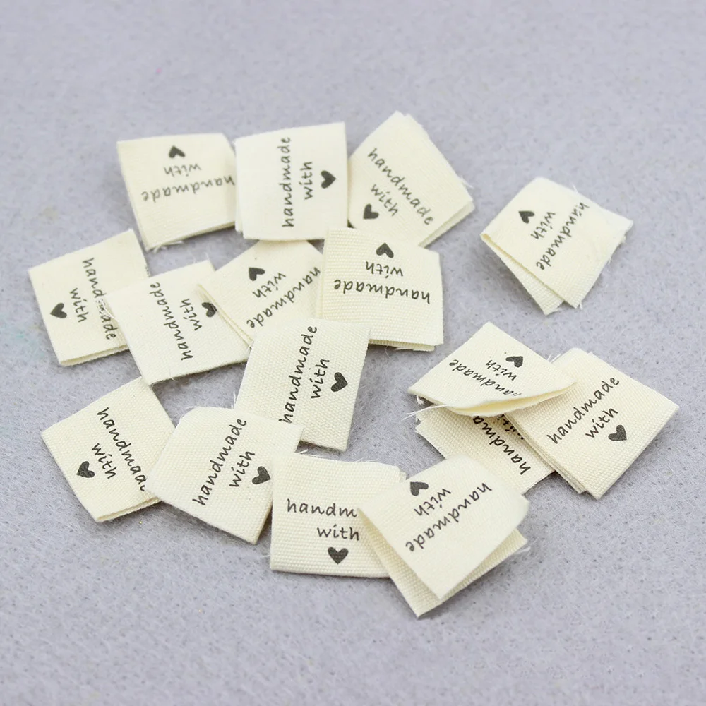 Garment Labels 50PCS Handmade for Jeans Bags Shoes DIY Sewing Clothing Accessories